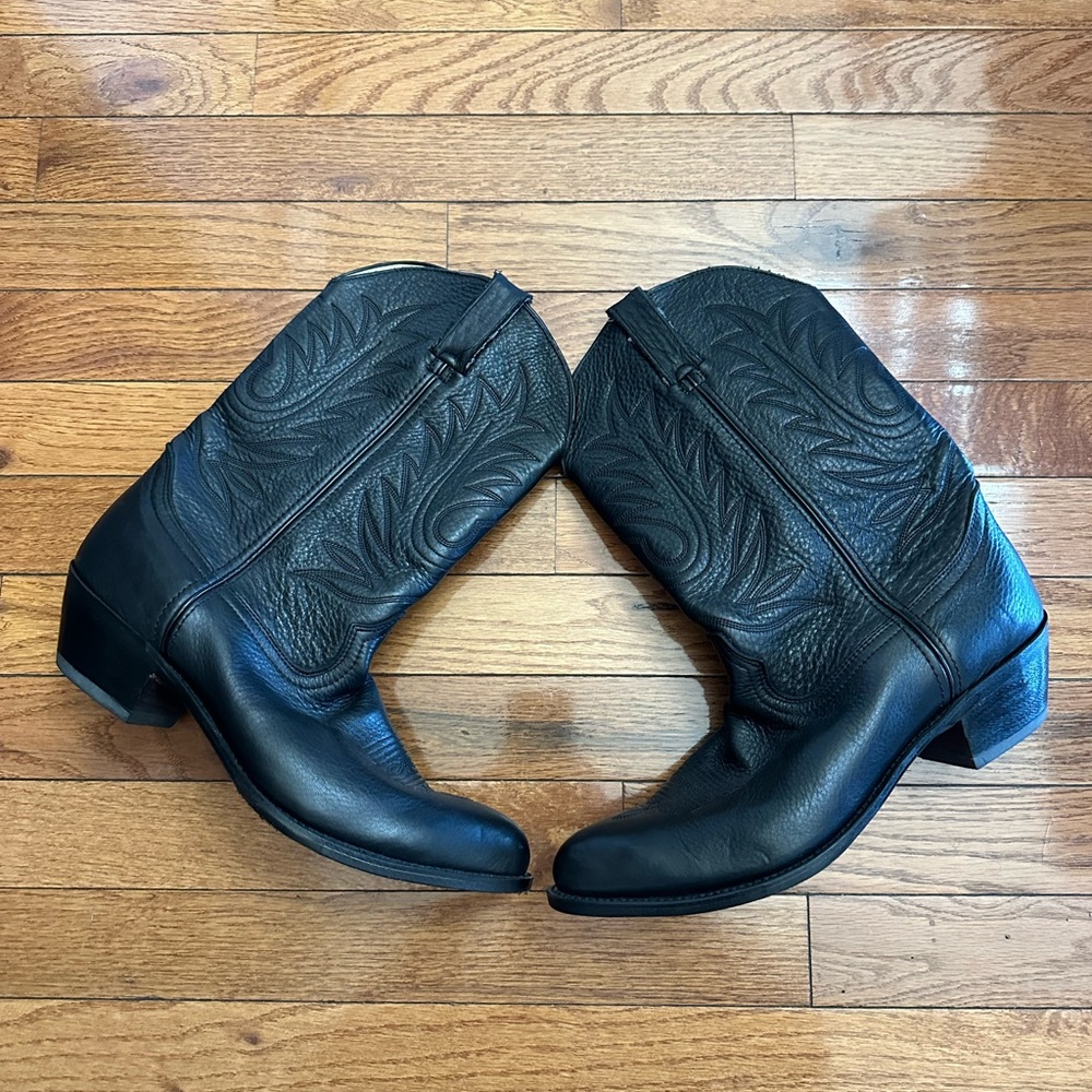 Durango Boots Womens 10 M Western MidCalf Heels Pull On RD4100  Black Leather